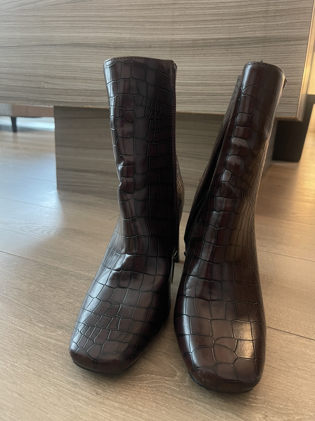 Crocodile Print Ankle Boots - photo 4
