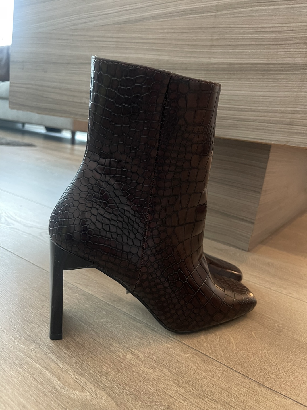 Crocodile Print Ankle Boots - photo 3