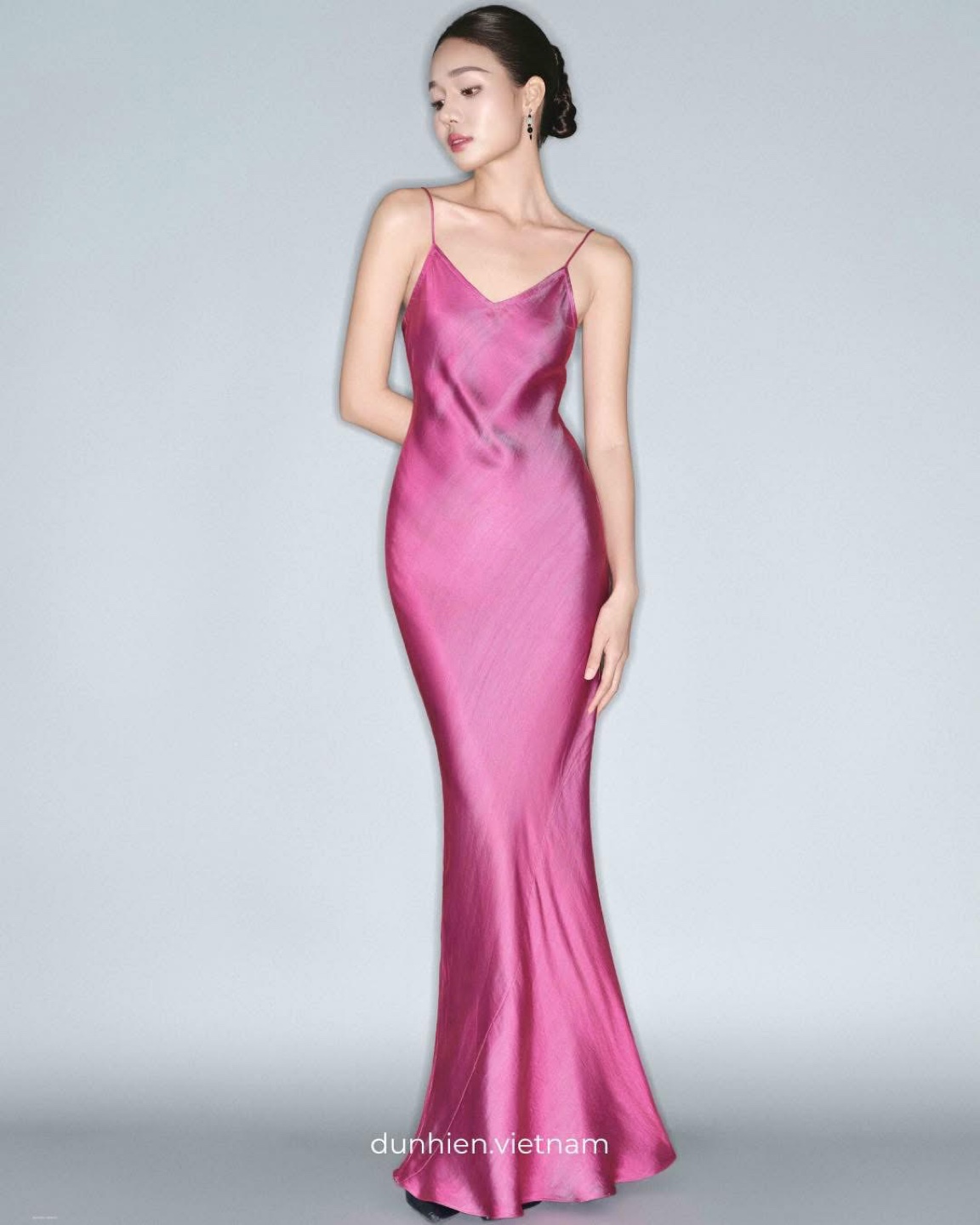 Stunning Pink Satin Slip Dress