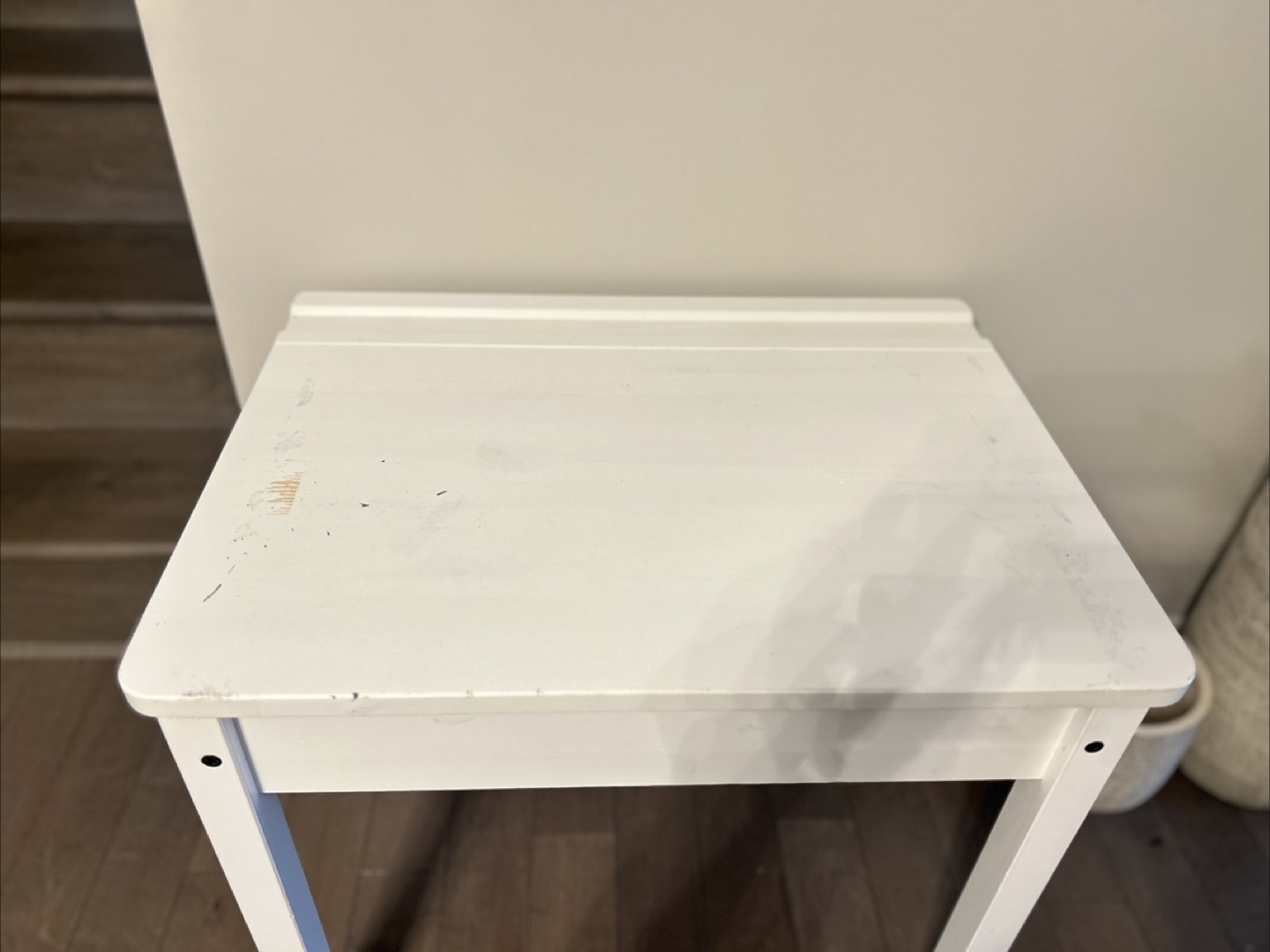 White Children's Desk with Storage - photo 2