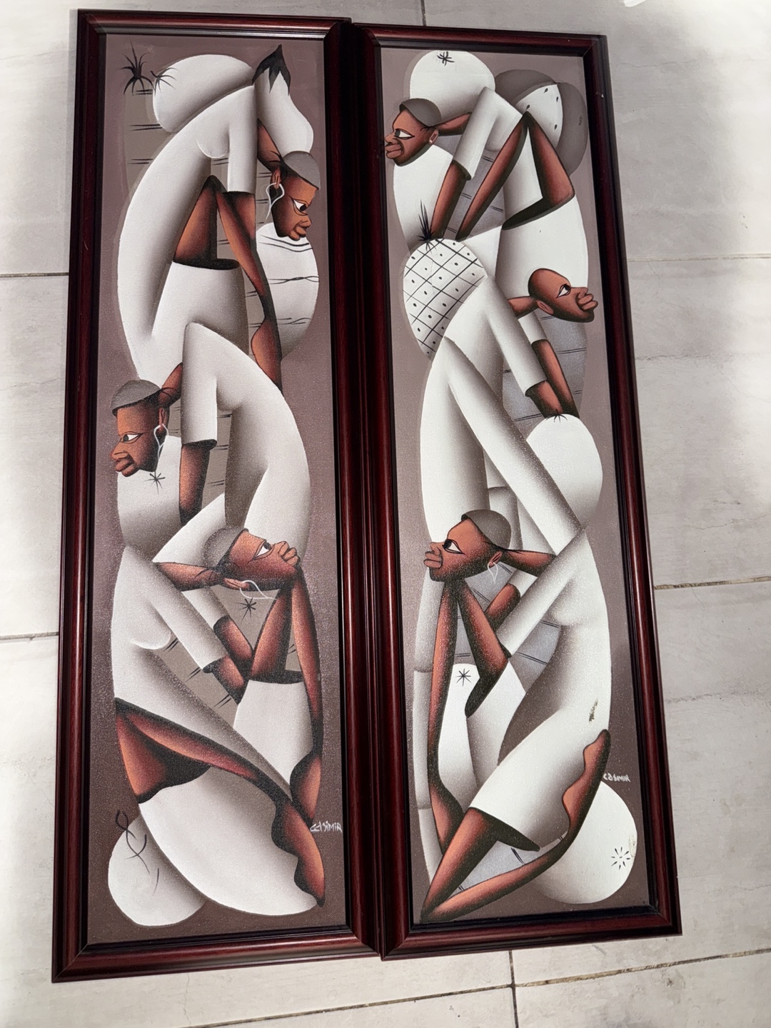 Set of Three African-Inspired Art Pieces