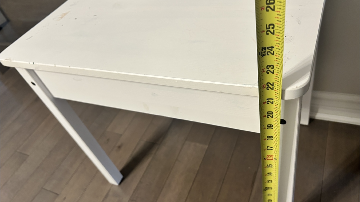 White Children's Desk with Storage - photo 4