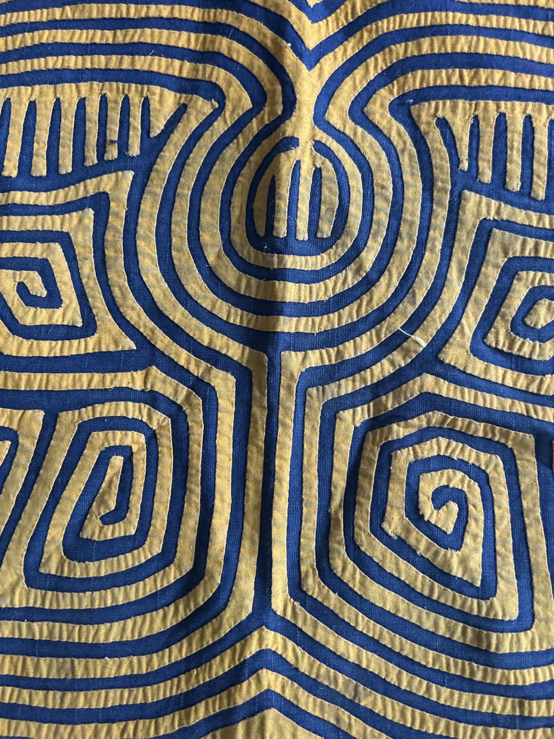 Vintage Textile Art - Hand-stitched Mola-style Panel - photo 2