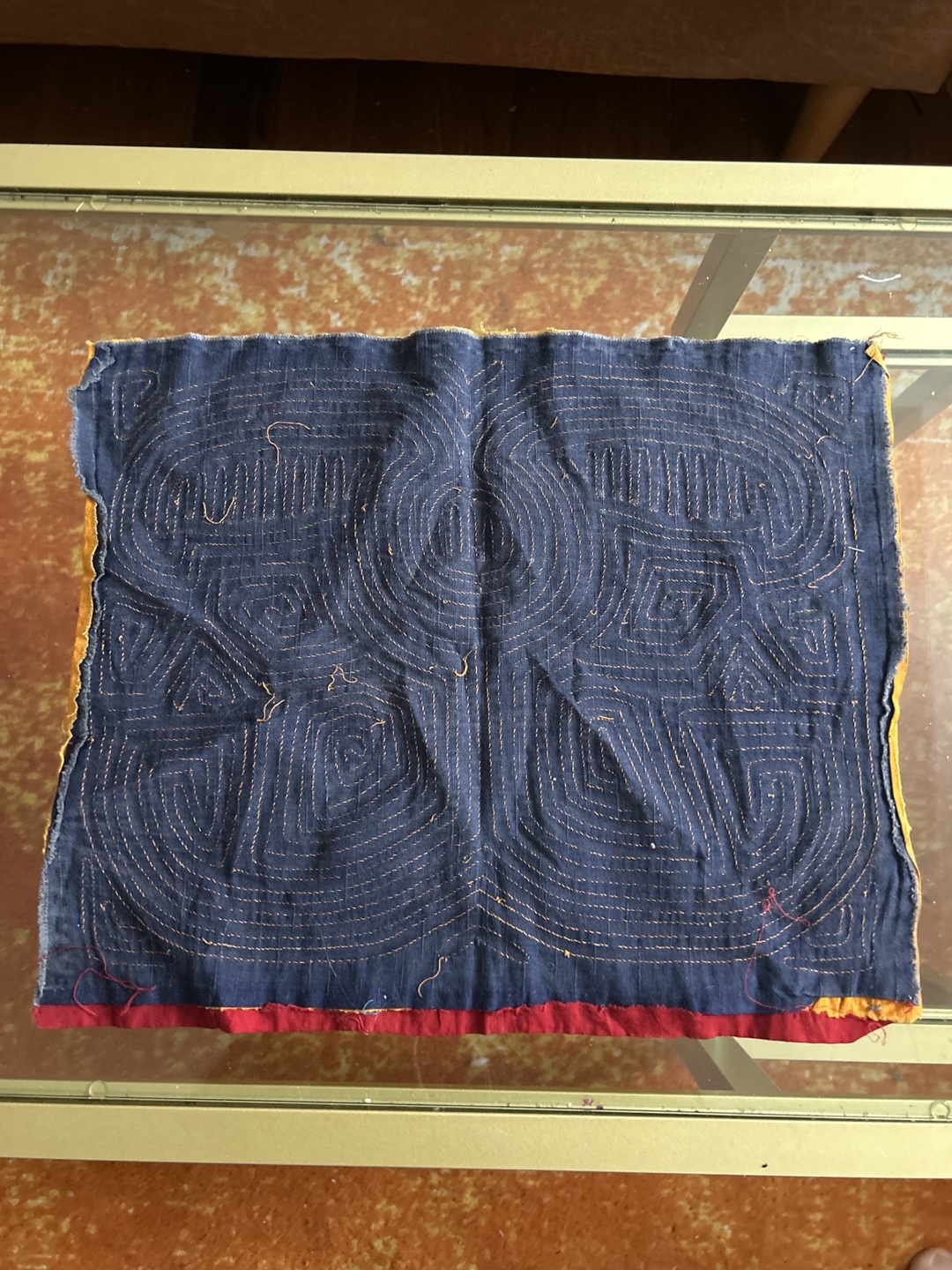 Vintage Textile Art - Hand-stitched Mola-style Panel - photo 3