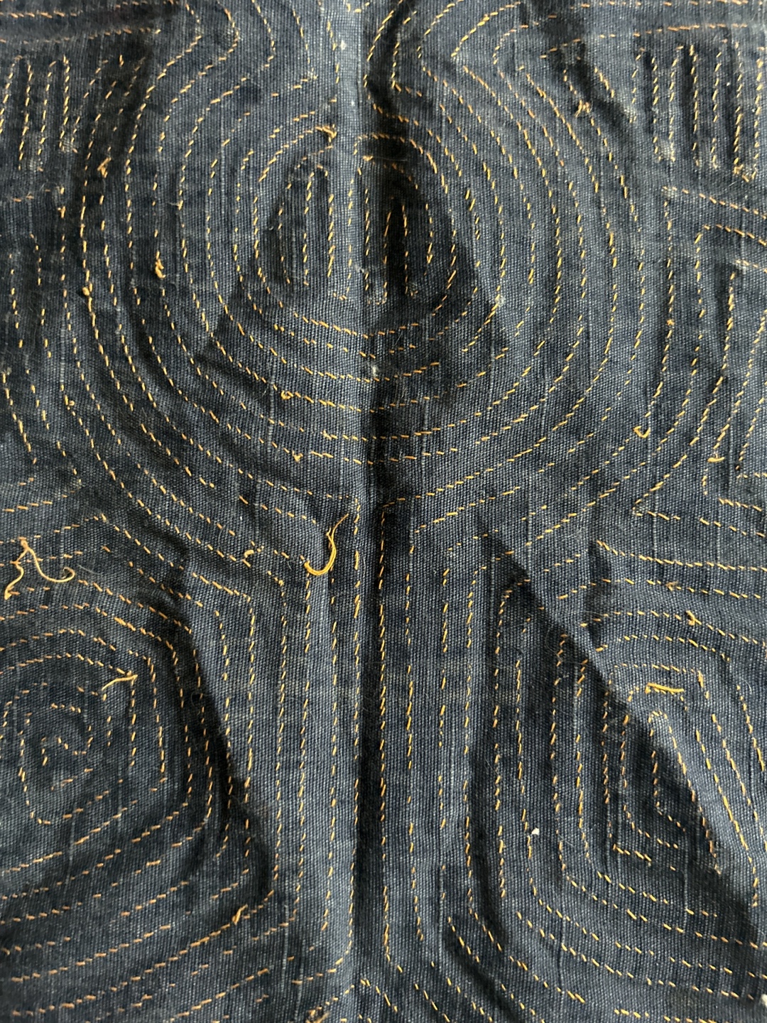 Vintage Textile Art - Hand-stitched Mola-style Panel - photo 4