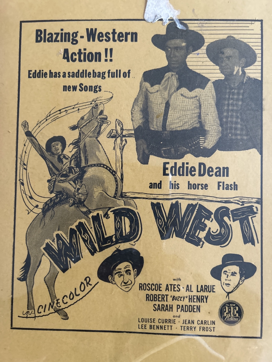 Vintage Wild West Cinecolor Movie Poster - photo 2
