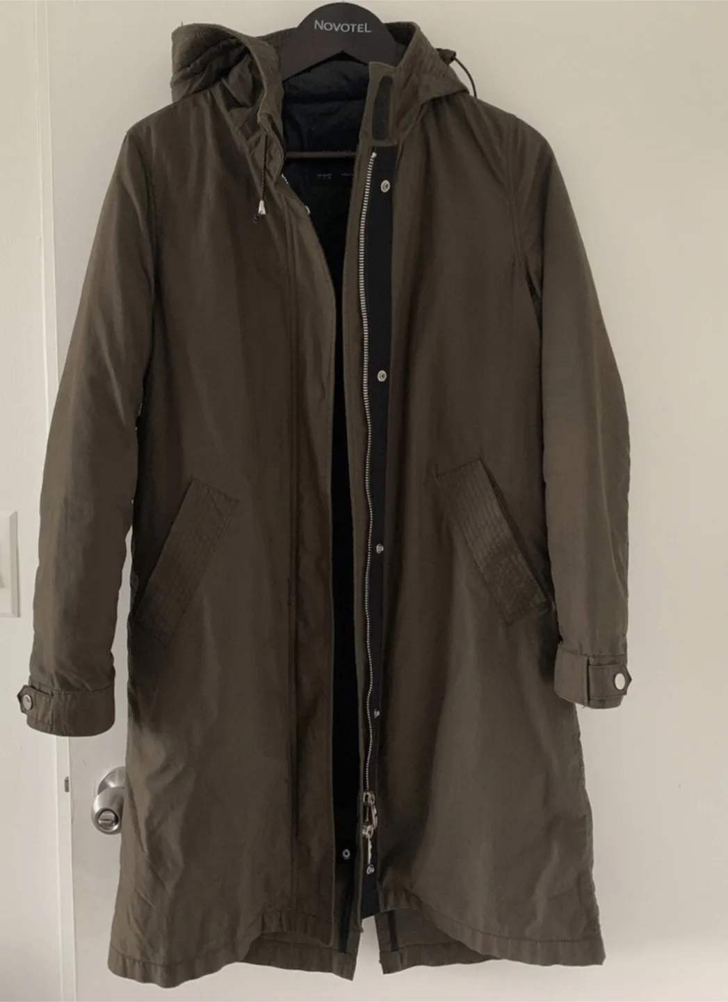 Zara olive green long parka image indicator(4)