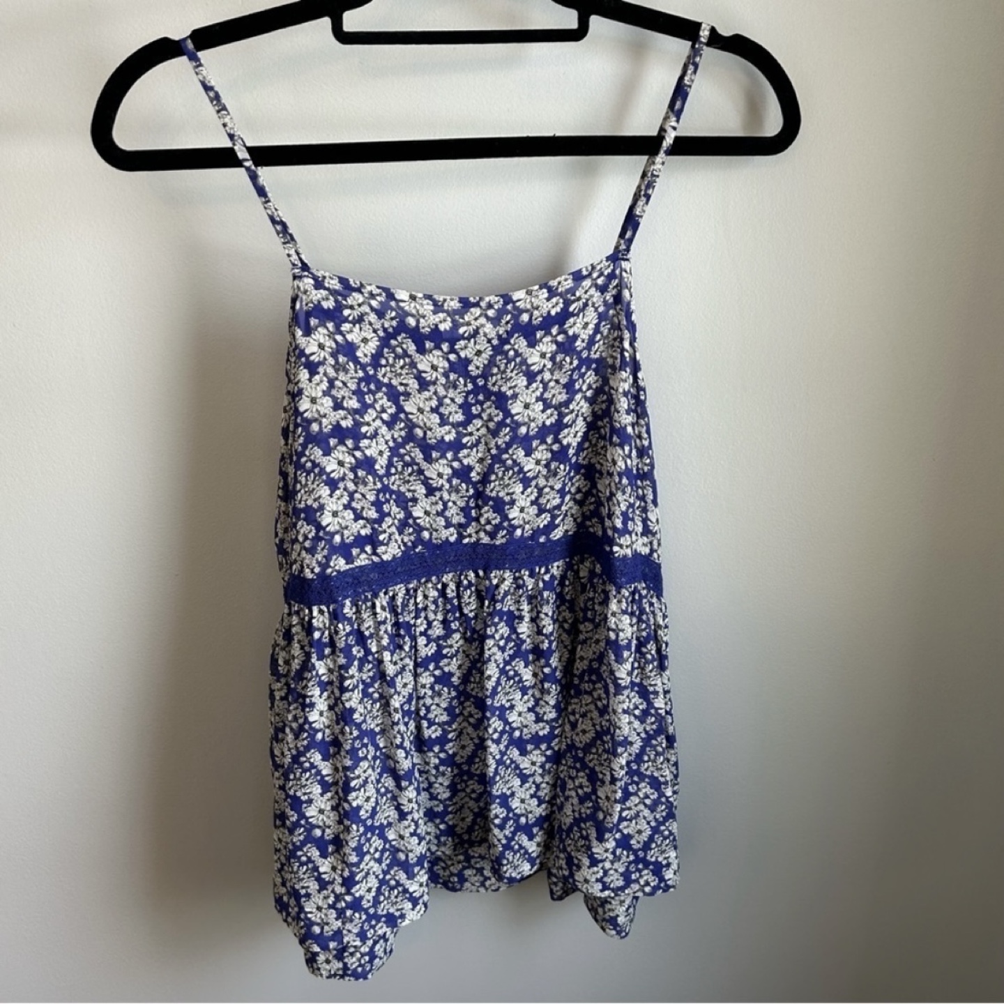 Madewell Floral Print Flowy Silk Camisole with Lace Trim Size M - photo 5