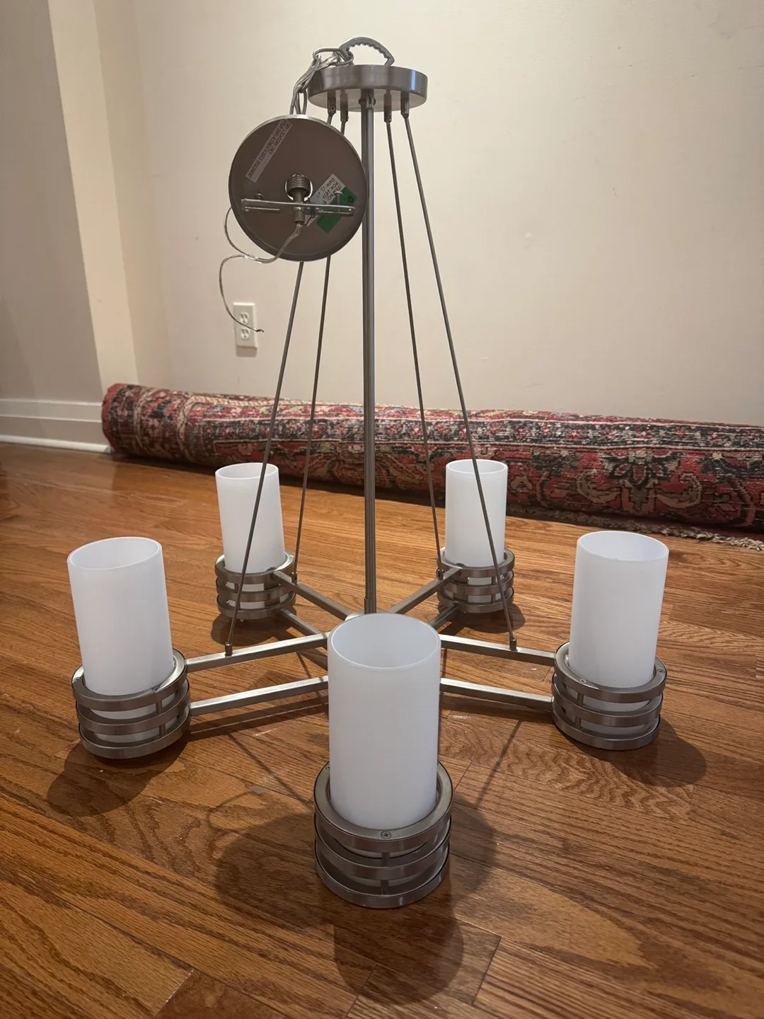 Five-Light Brushed Nickel Chandelier thumbnail