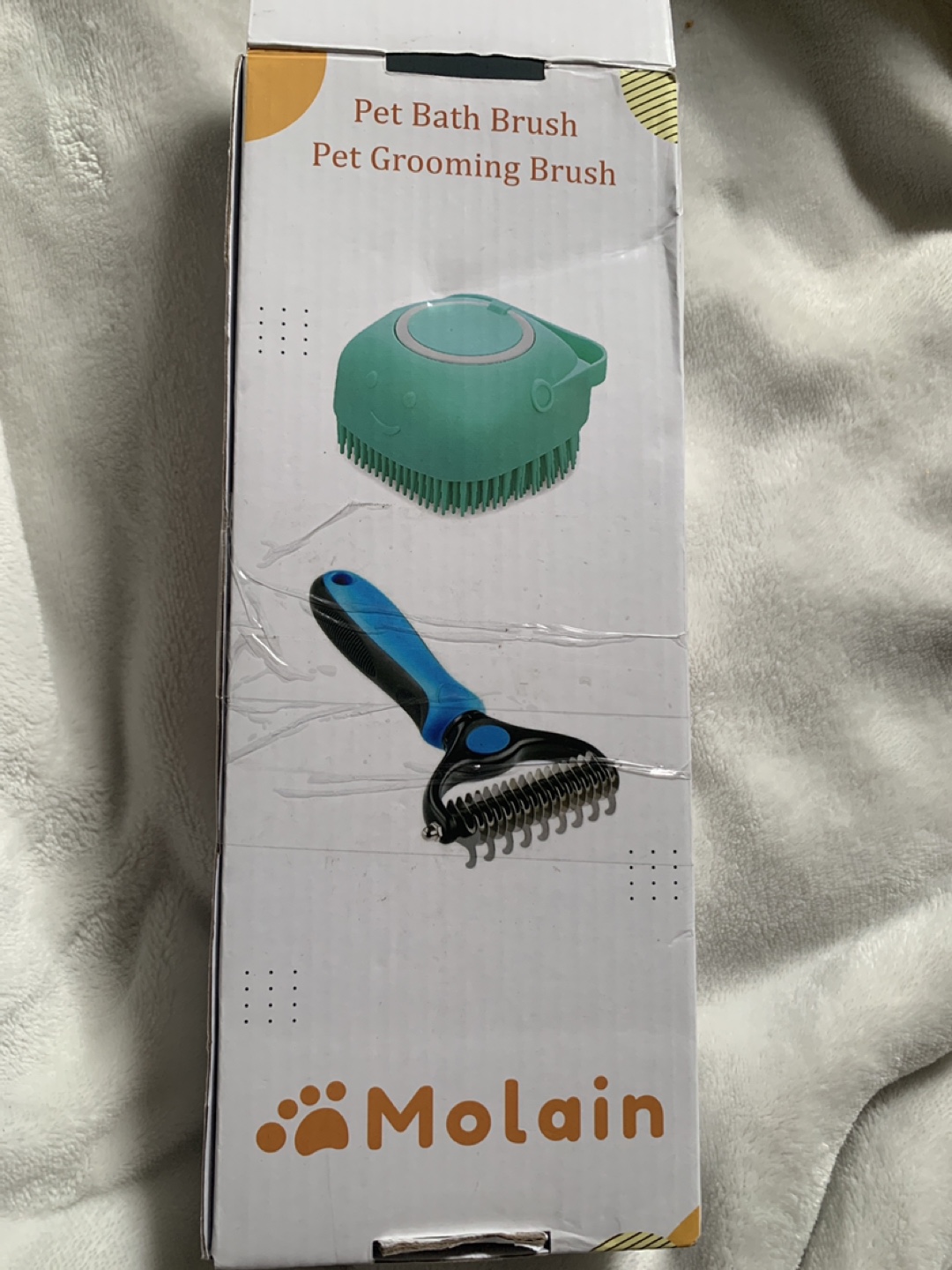 Pet Grooming Kit Bath Brush & Deshedding Comb 💚