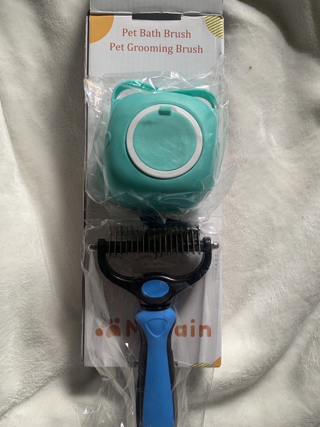 Pet Grooming Kit Bath Brush & Deshedding Comb 💚 - photo 2