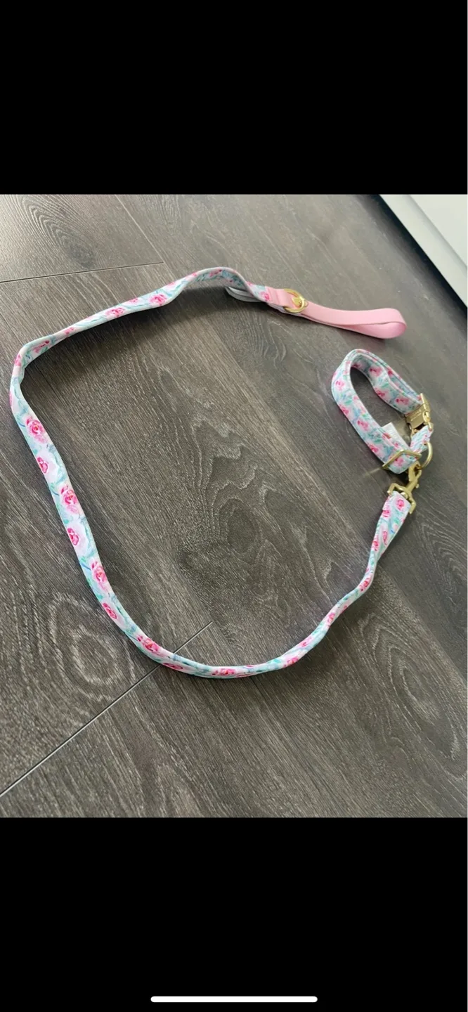 Top-Paw Dog Collar and Leash Set - Floral Print image indicator(4)
