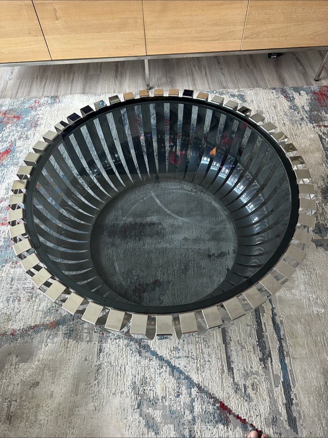 Modern Metal and Glass Coffee Table - photo 3