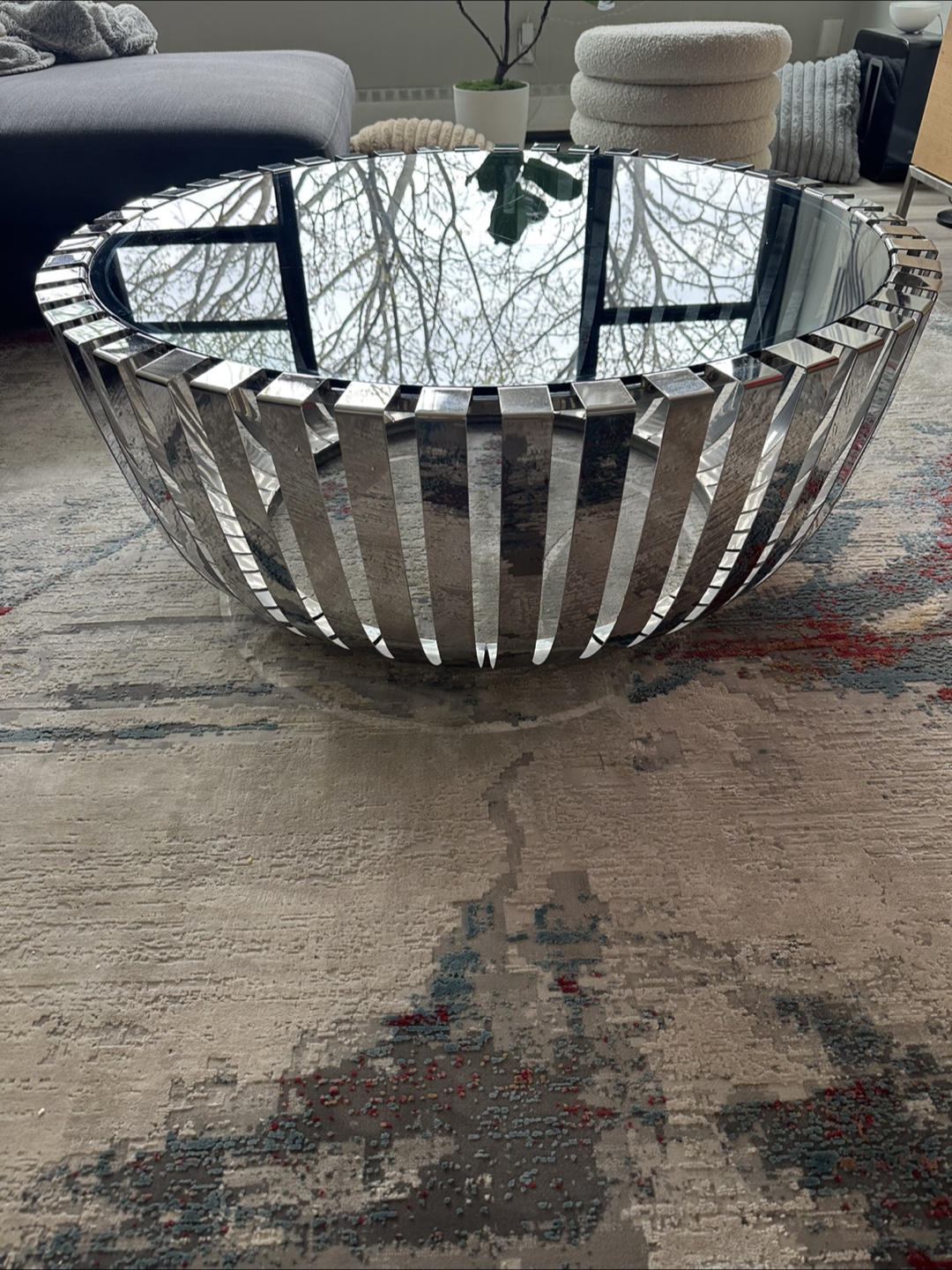 Modern Metal and Glass Coffee Table - photo 2