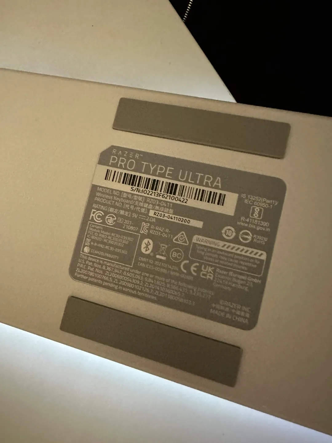 Razer Pro Type Ultra White Mechanical Keyboard 💚 MOVING OUT SALE image indicator(3)