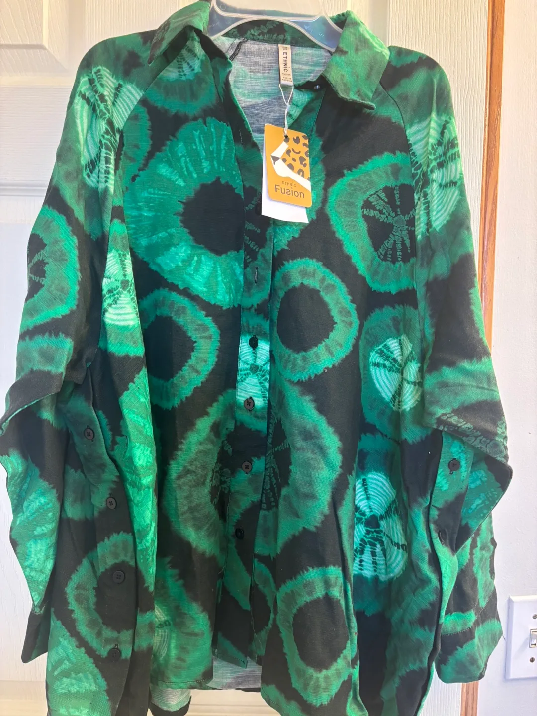 Women's Fusion Tie-Dye Button-Up Shirt image indicator(2)