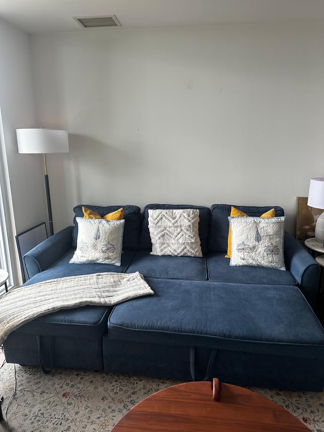 Structube ARWA Sectional Sofa-Bed, Blue - photo 2