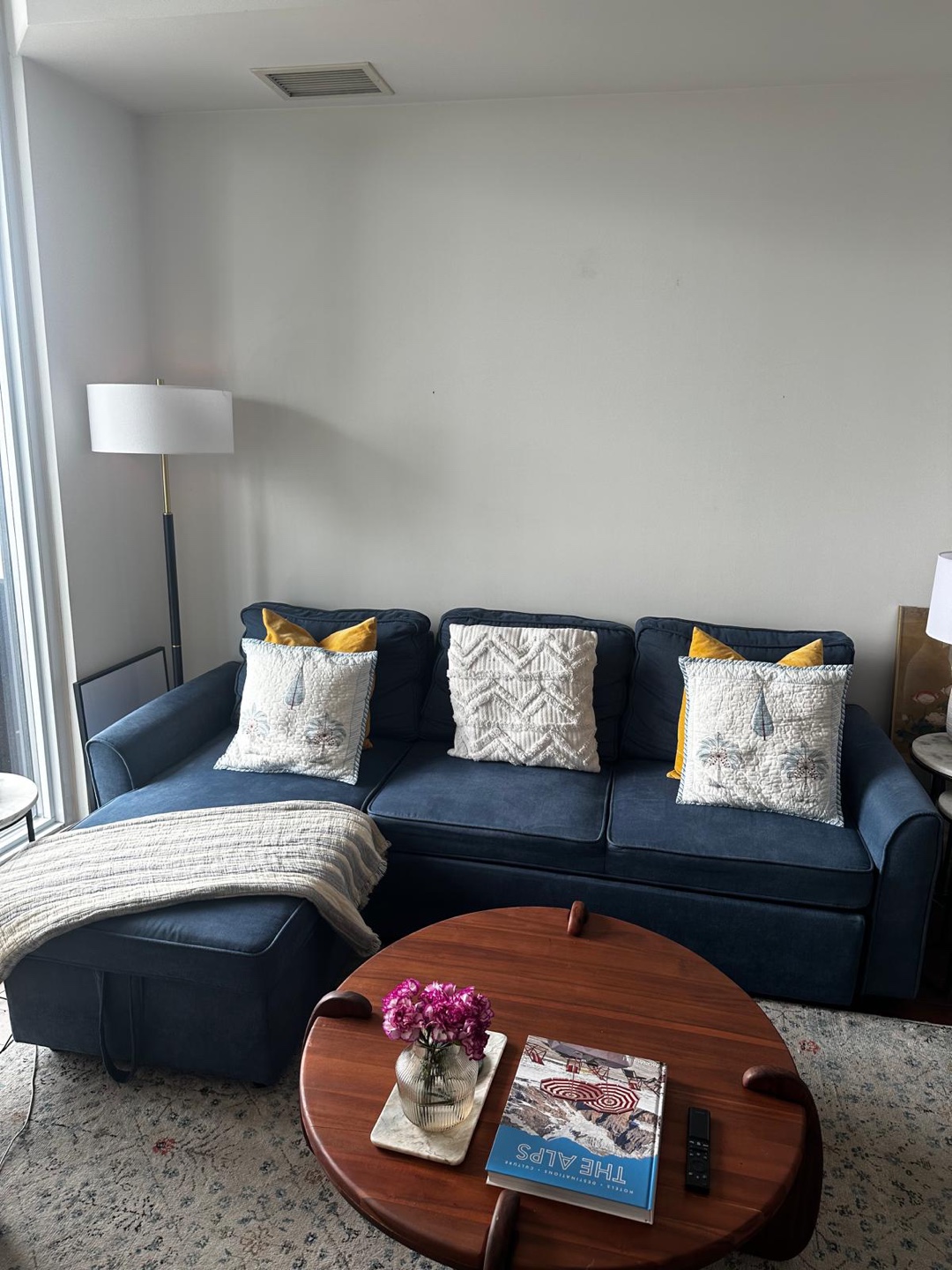 Structube ARWA Sectional Sofa-Bed, Blue