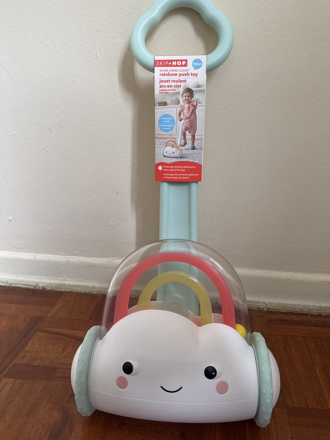Skip Hop Silver Lining Cloud Rainbow Push Toy