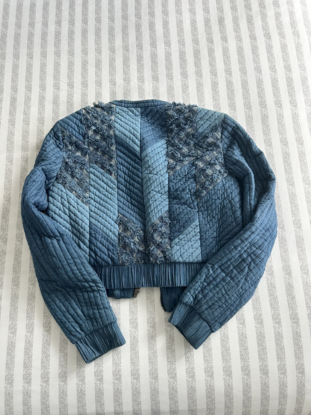 Rebecca Taylor Quilted Zip-Up Jacket - Size S-M - photo 5