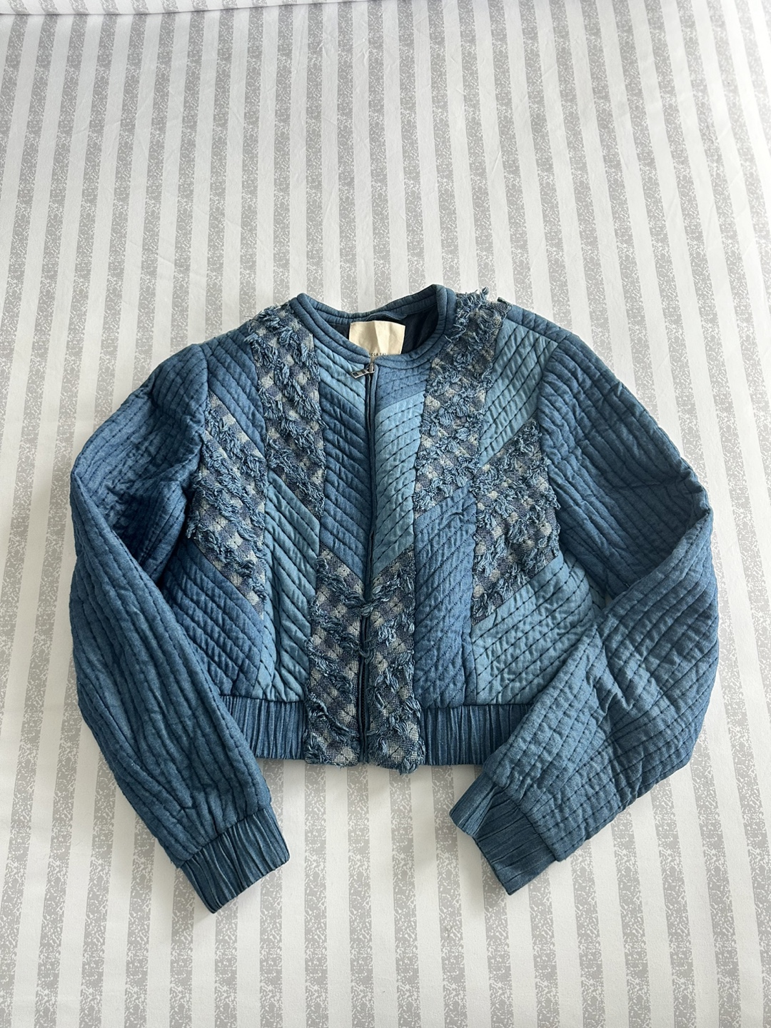Rebecca Taylor Quilted Zip-Up Jacket - Size S-M - photo 4