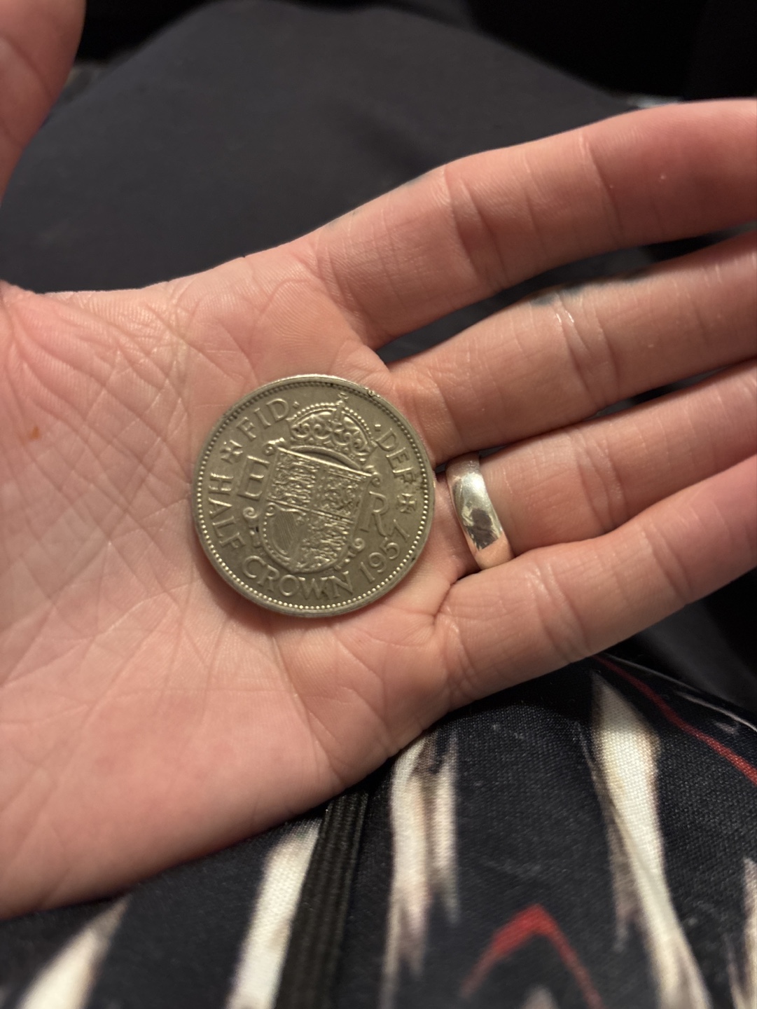 1957 Canadian Elizabeth II half crown