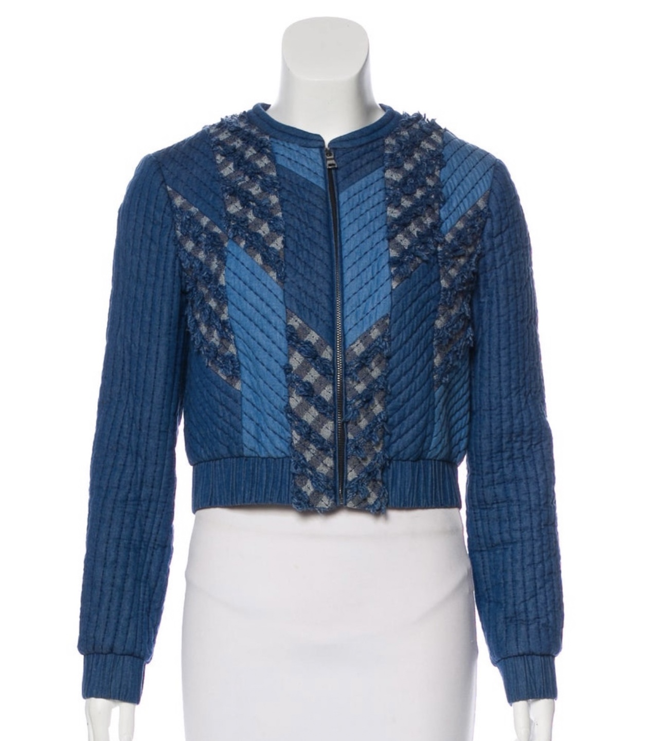 Rebecca Taylor Quilted Zip-Up Jacket - Size S-M