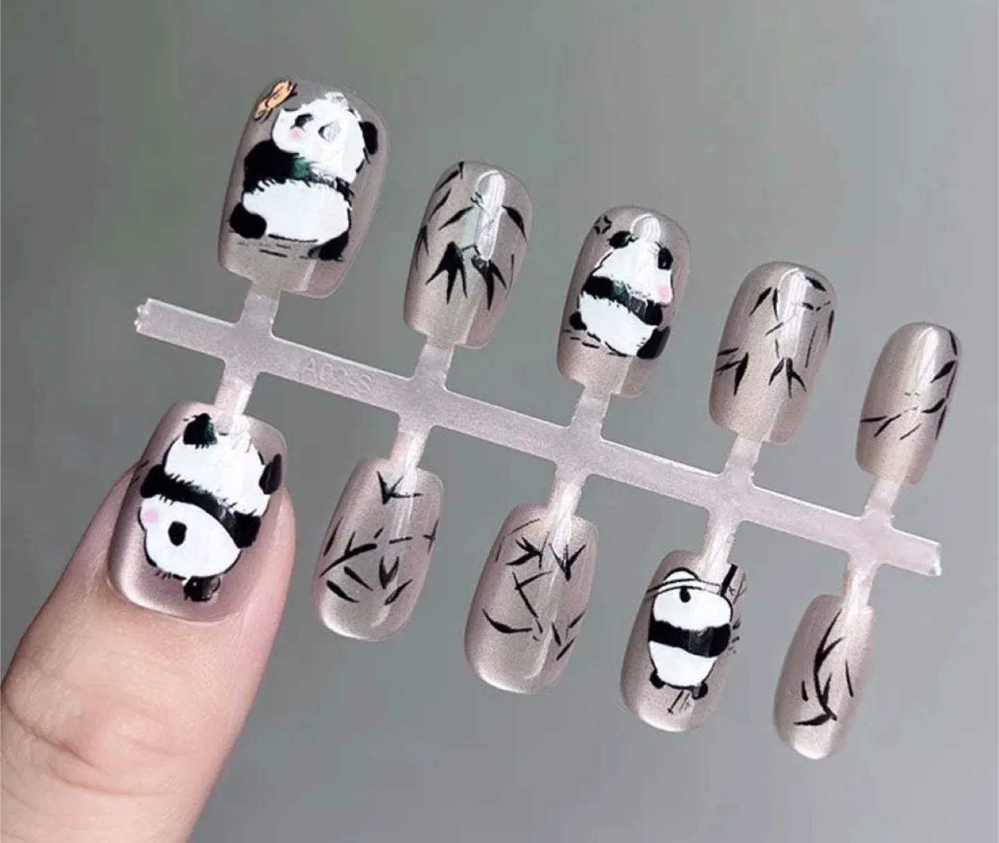 Cute Panda & Bamboo Nail Wraps image indicator(2)