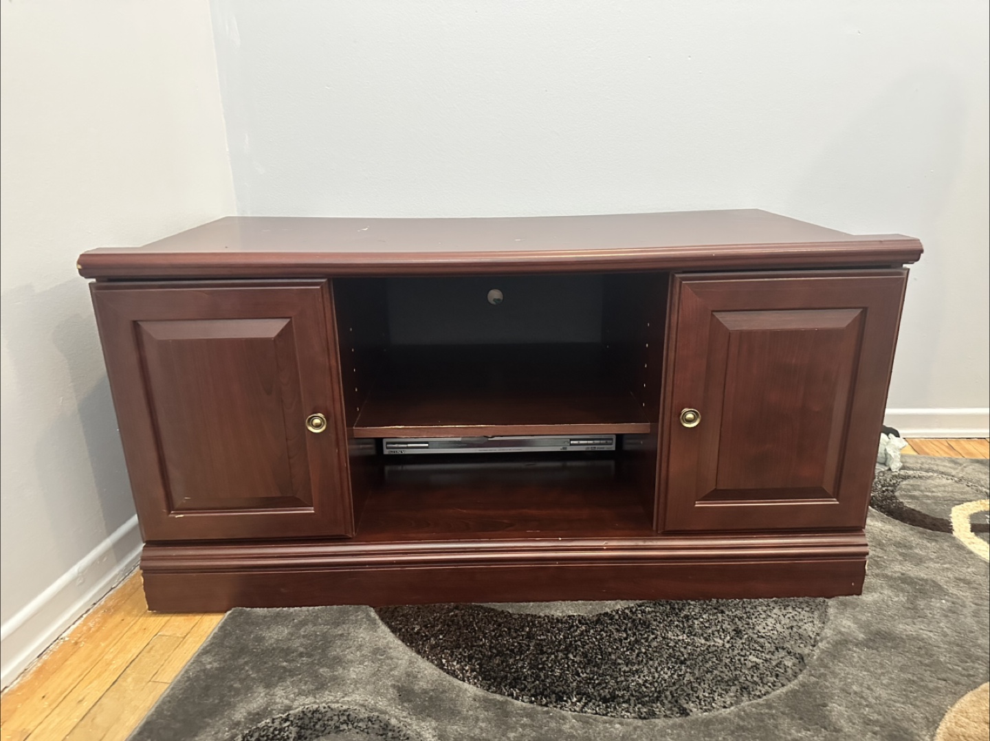 **Moving Sell ** Dark Wood TV Stand with Storage