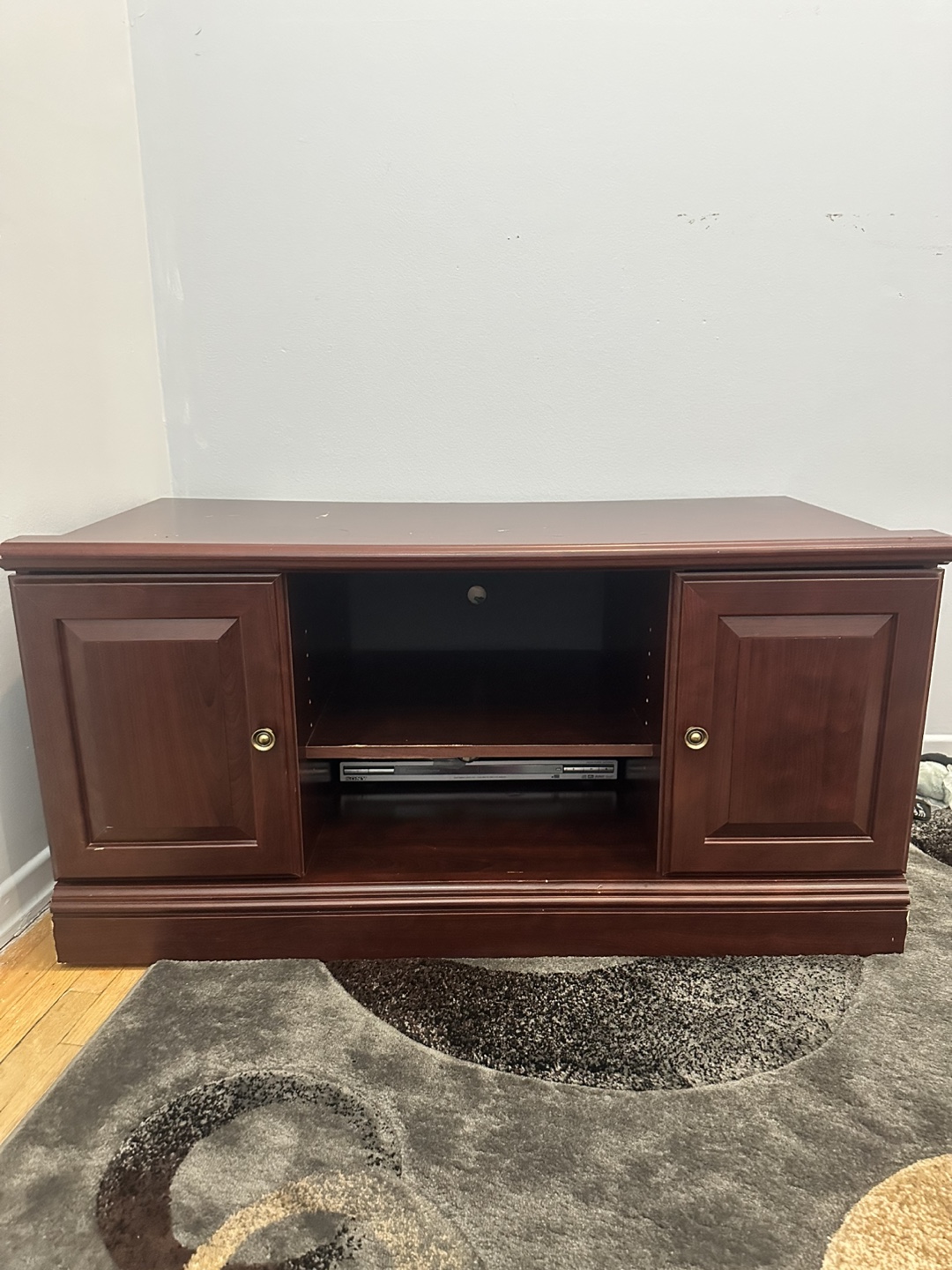 **Moving Sell ** Dark Wood TV Stand with Storage - photo 3