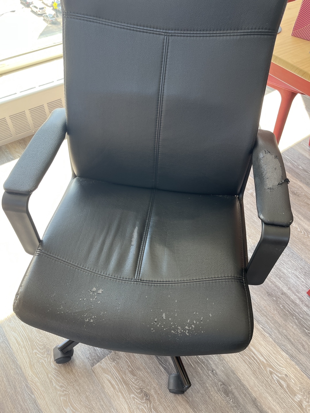 Black Leather Office Chair - photo 2