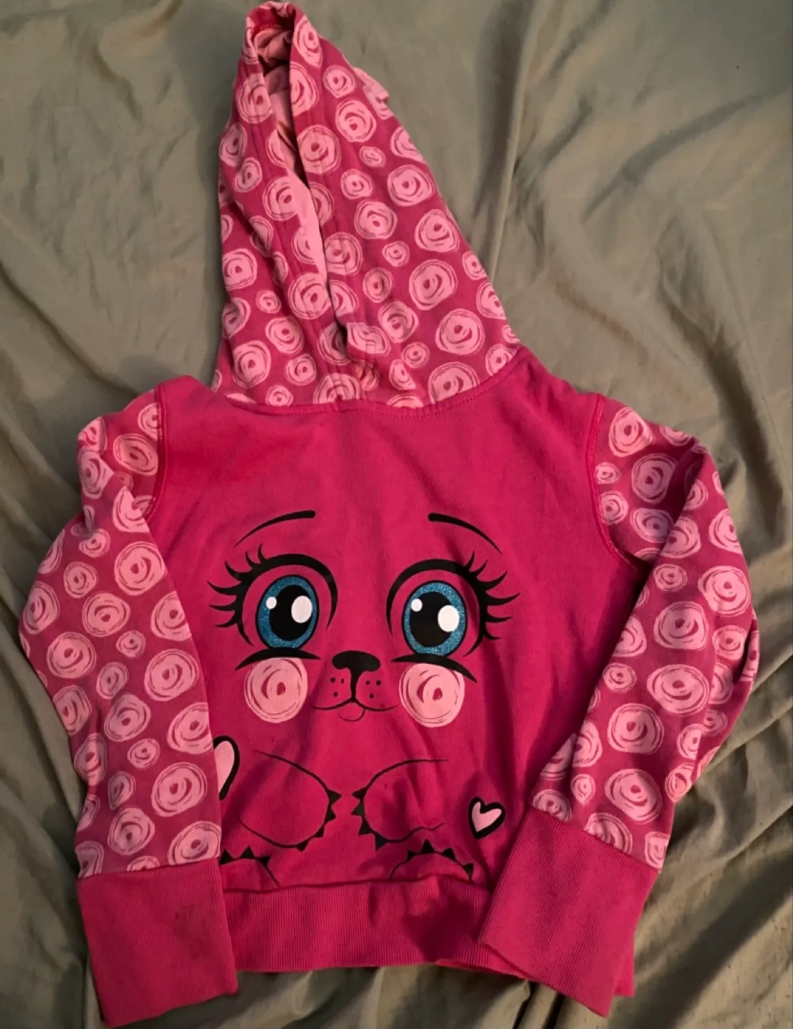 Girls Pink George Hoodie Size 6