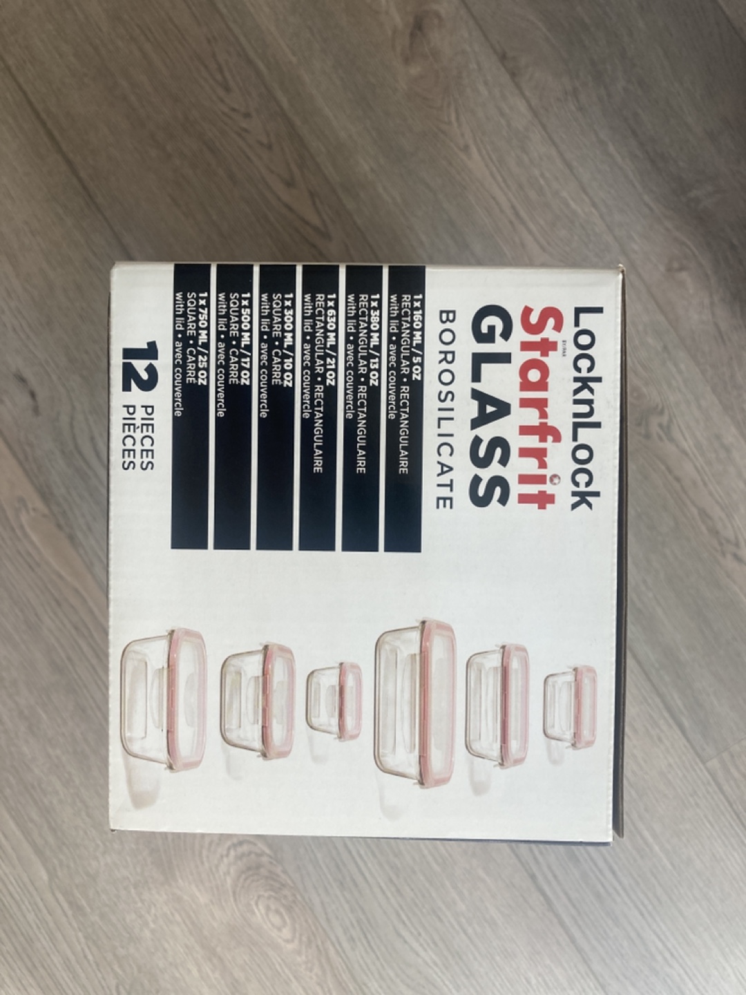 LocknLock Starfrit 12-Piece Glass Food Storage Container Set - photo 2