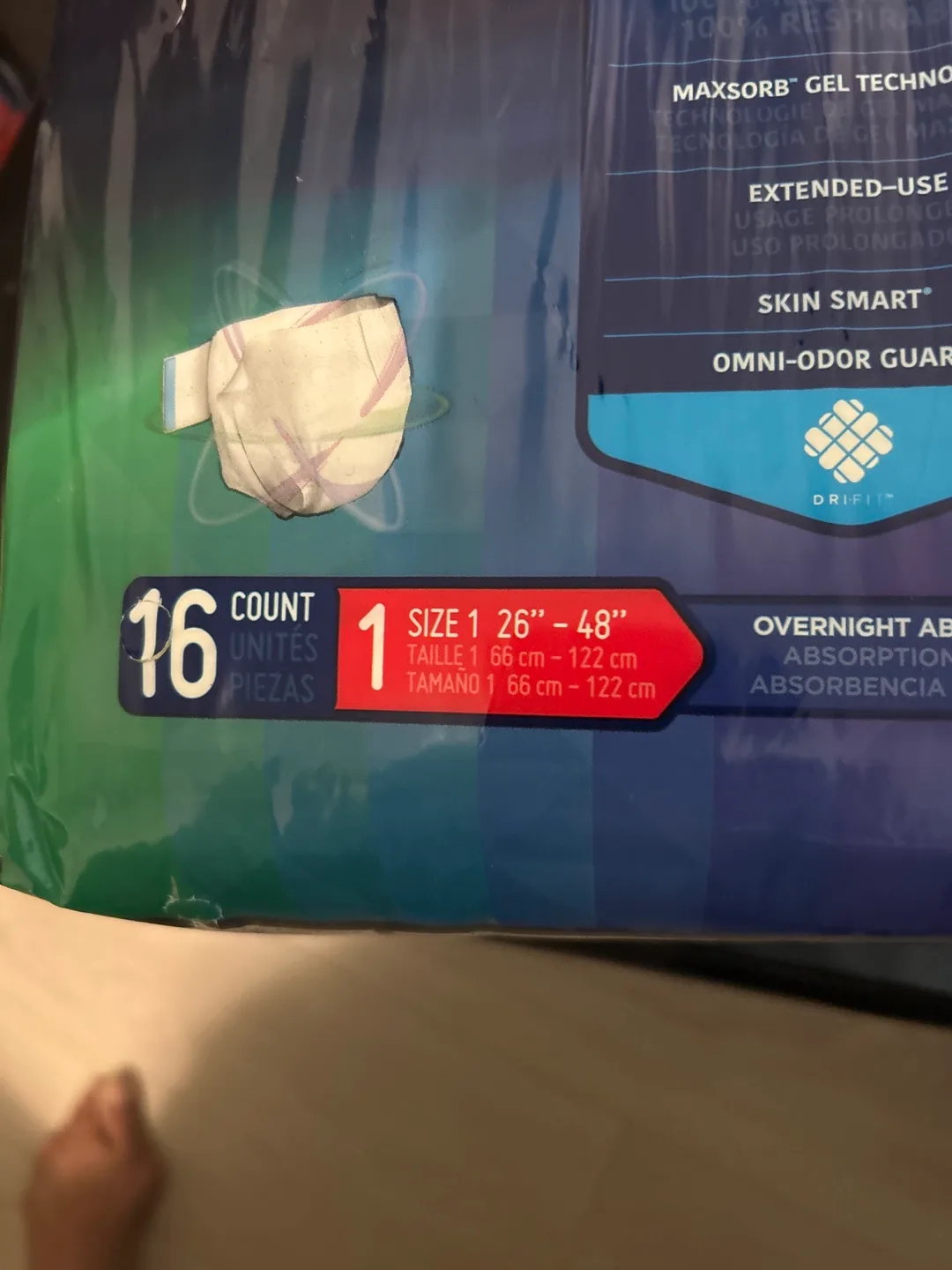 Prevail Air Overnight Adult Briefs - Size 1 image indicator(2)