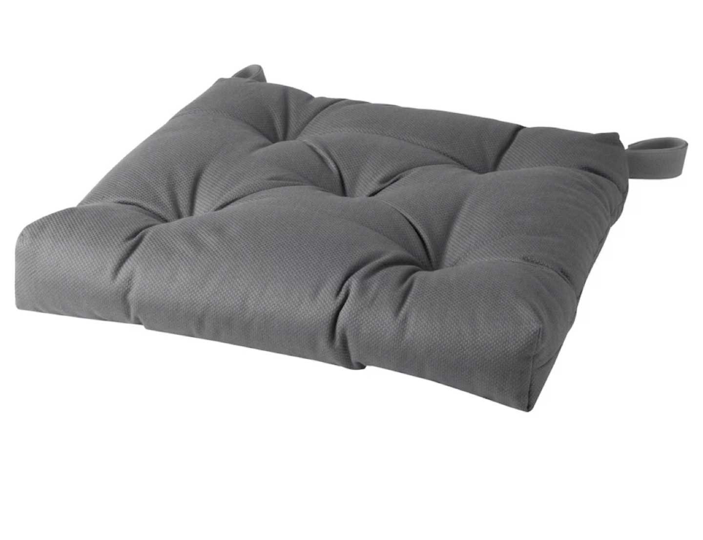 Grey Chair Cushion with Velcro Ties - photo 2