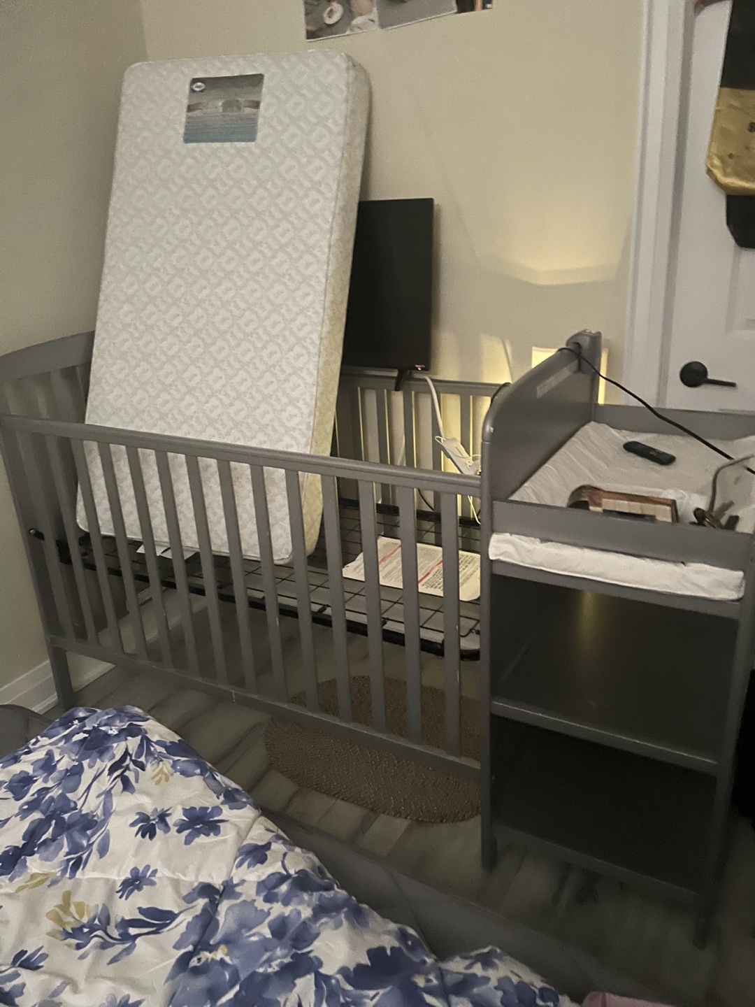 Baby Crib with Changing Table