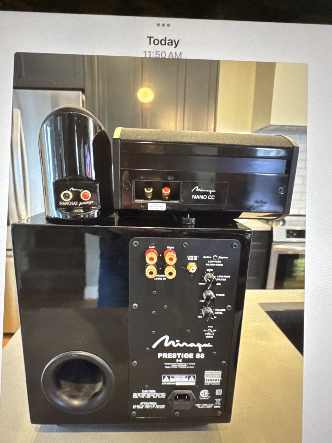 Mirage Prestige 5.1 Speaker System - photo 2