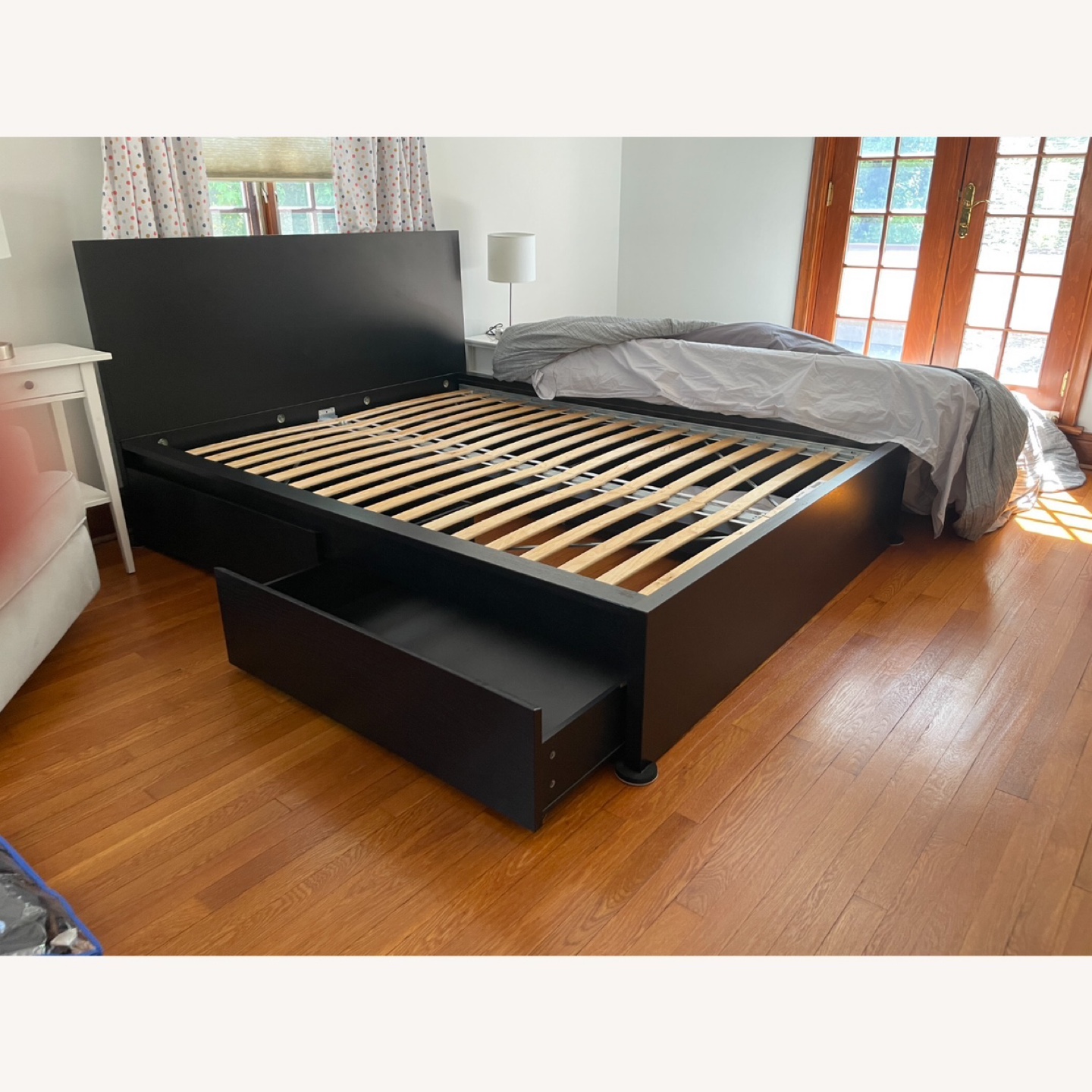 IKEA MALM Double Bed Frame with 2 Drawers - Black-Brown - photo 3