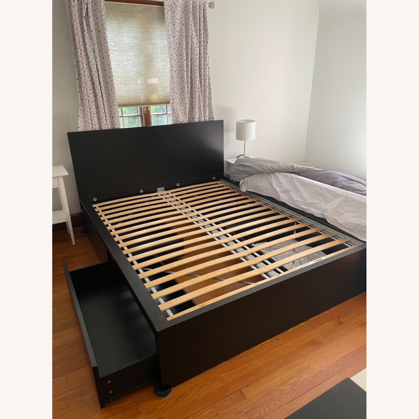 IKEA MALM Double Bed Frame with 2 Drawers - Black-Brown - photo 2