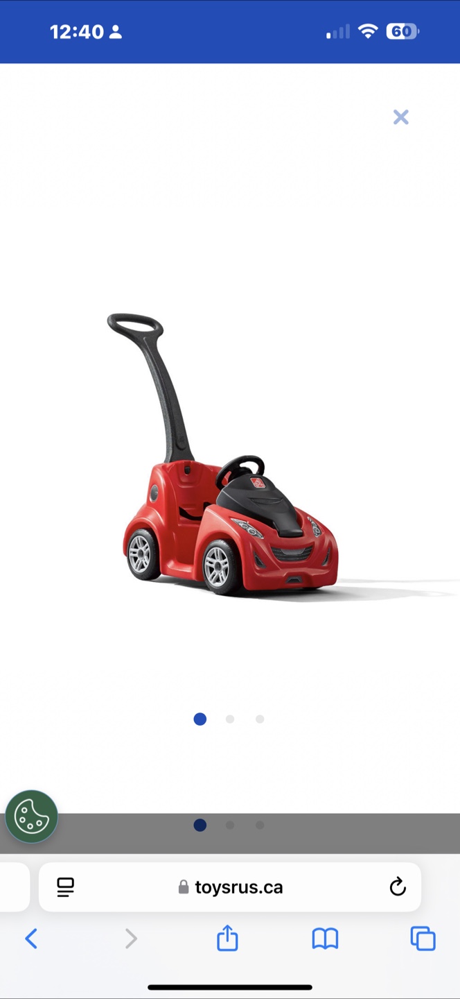 Red Push and Ride-On Toy Car