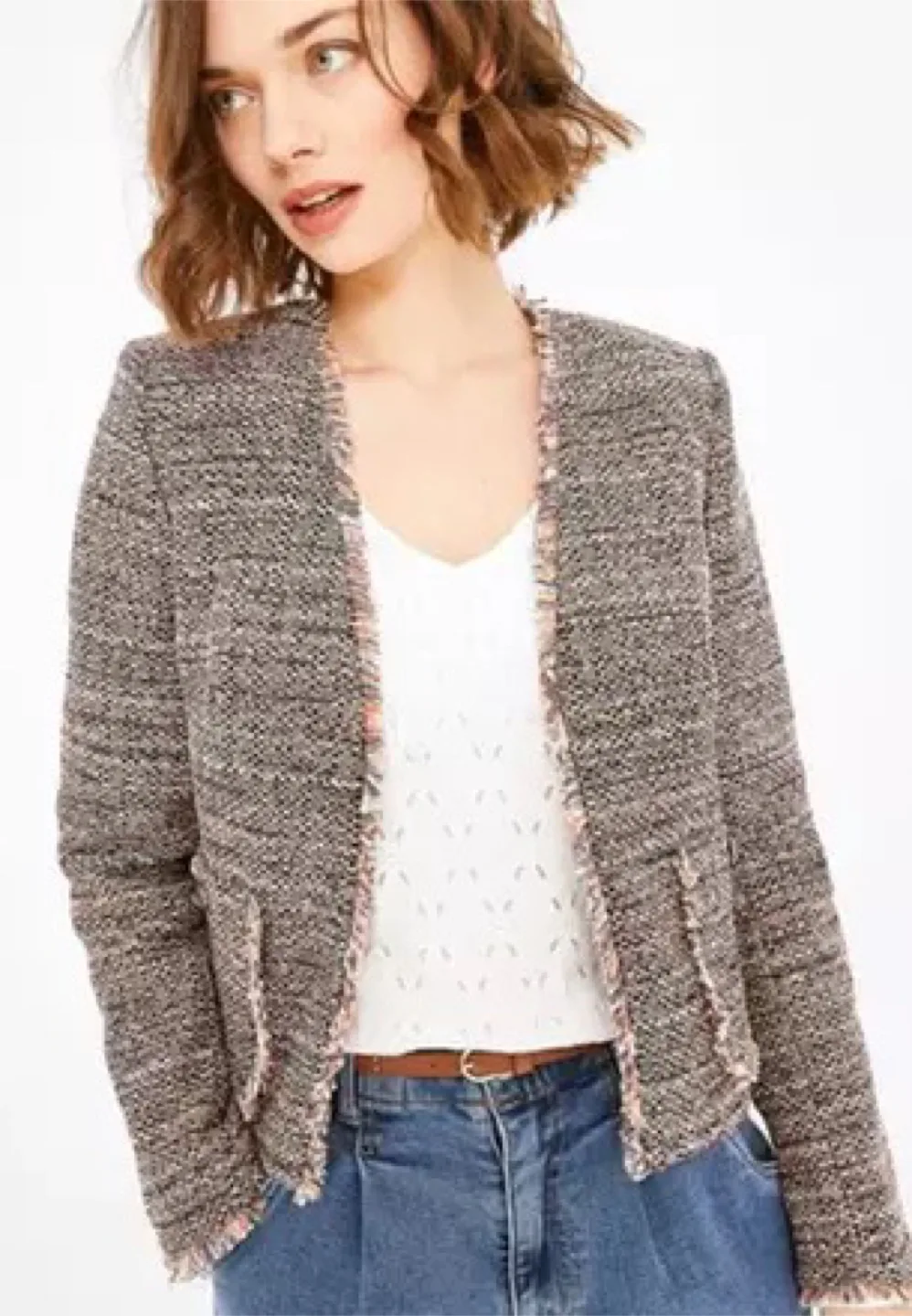 Promod Women's Tweed Jacket Size Small thumbnail