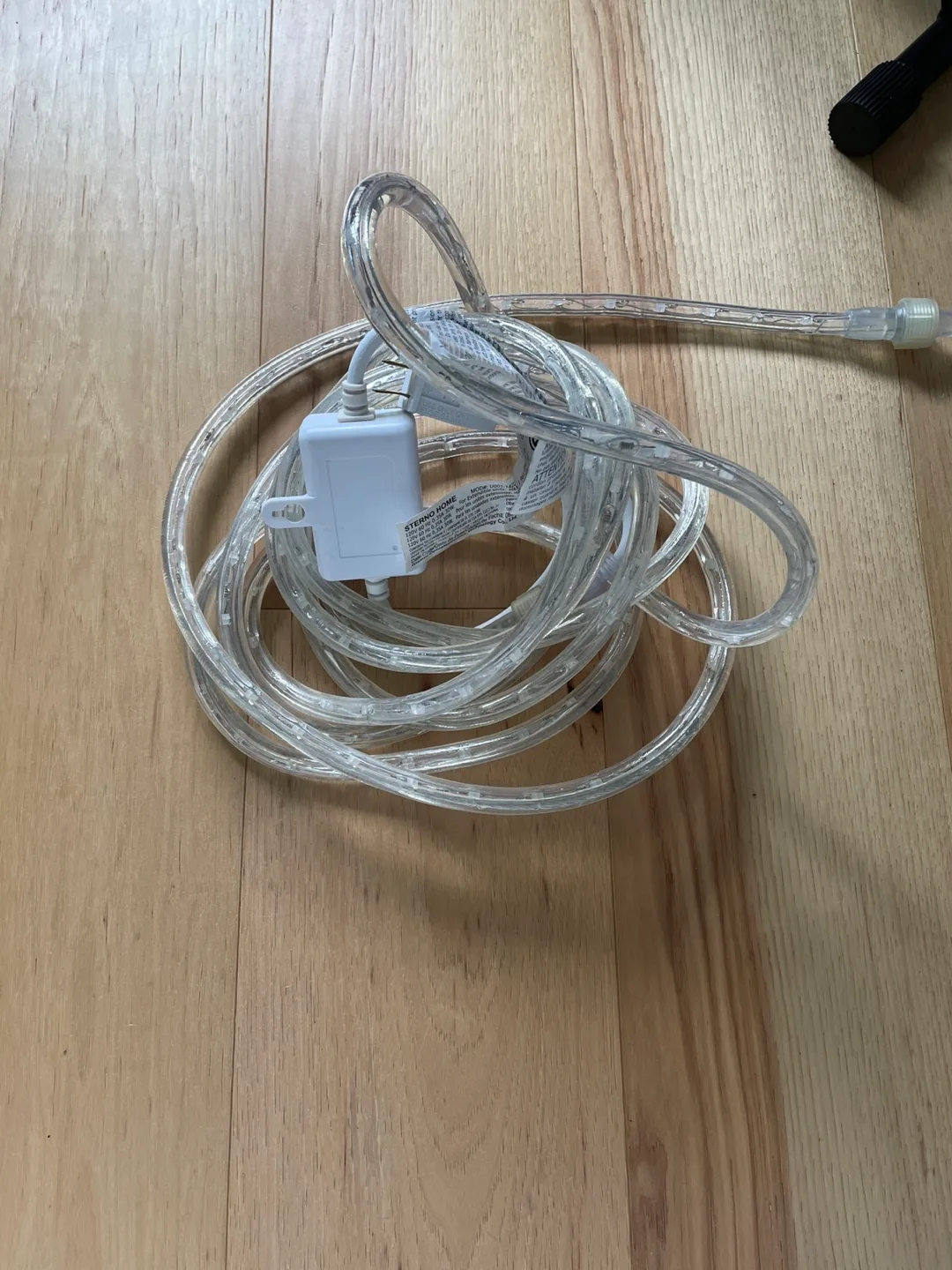 12ft LED Strip Lights - Clear Tube with White Power Supply thumbnail