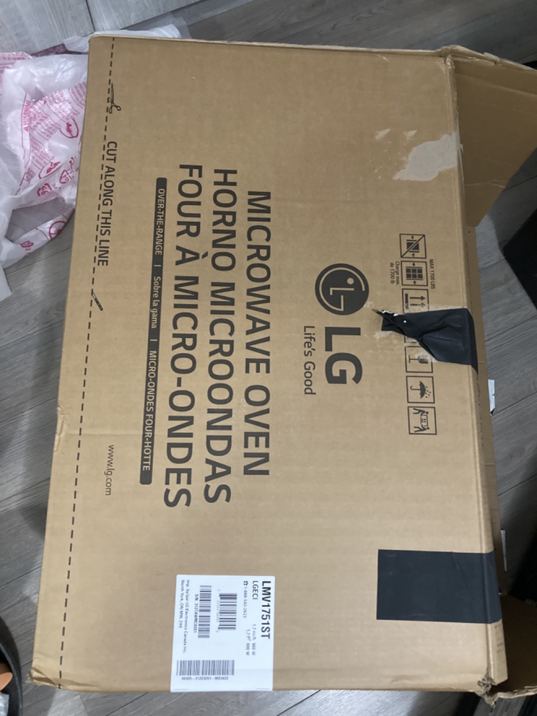 LG LMV1715ST Stainless Steel Over-the-Range Microwave - photo 2