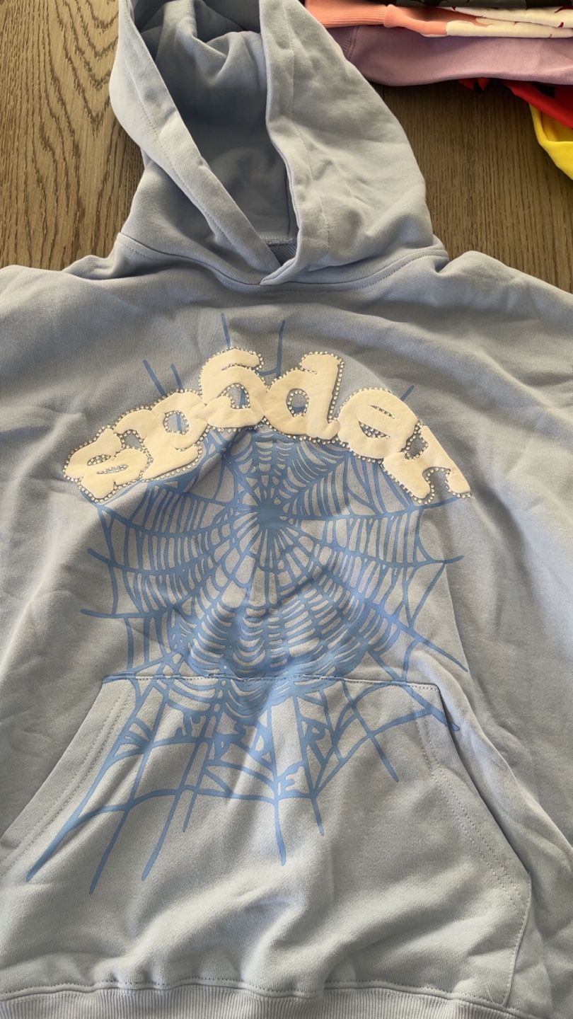 Spider Light Blue Hoodie
