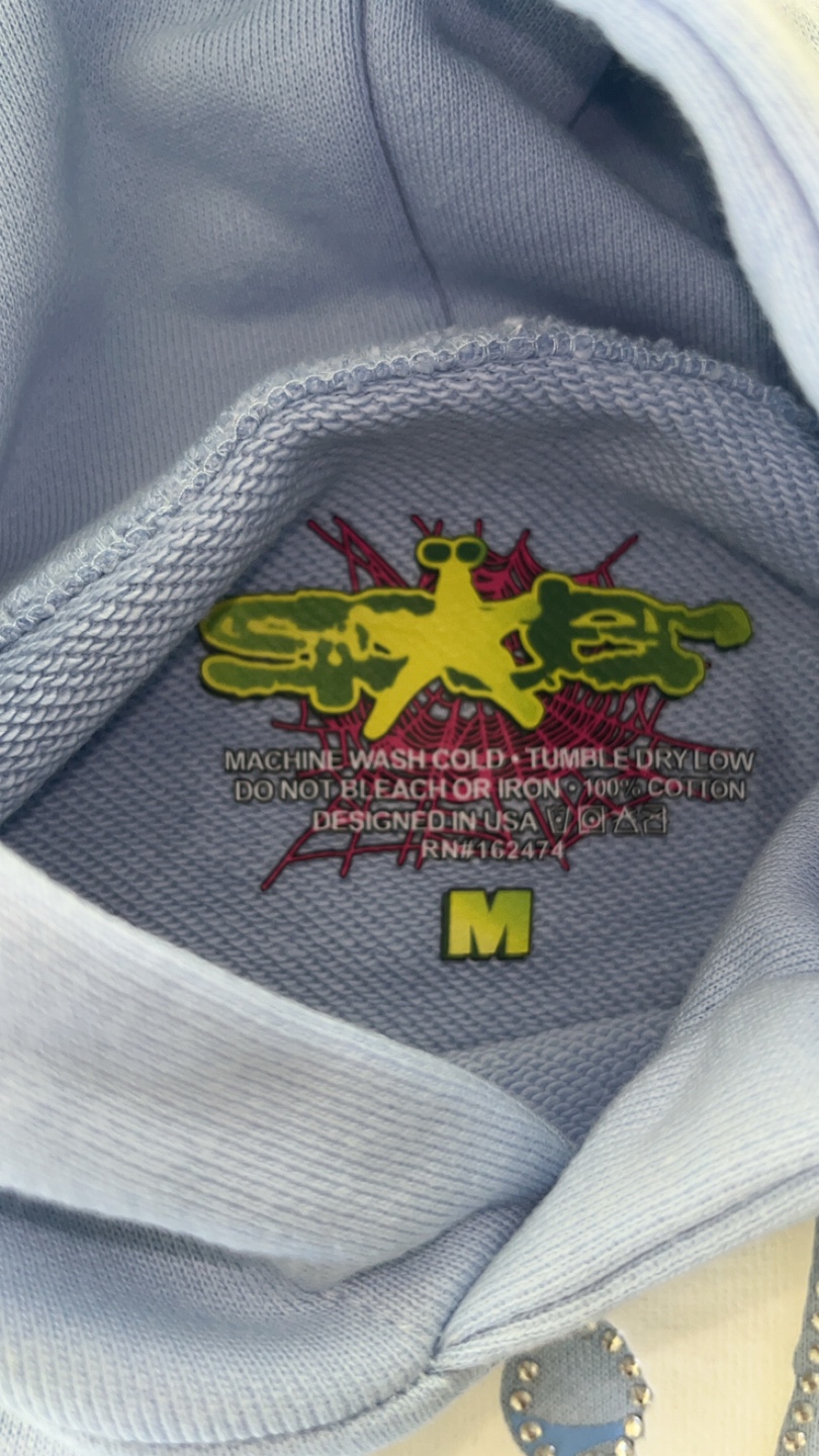 Spider Light Blue Hoodie - photo 2