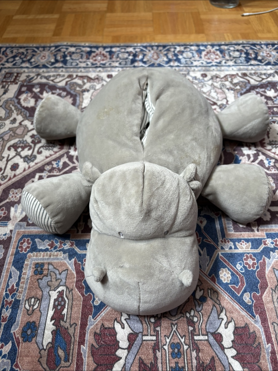 Plush Hippopotamus Tissue Box Cover