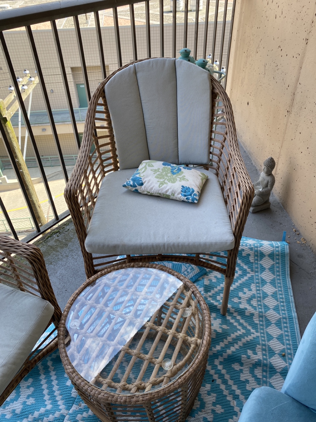 Wicker Patio Chair and Table Set - photo 3