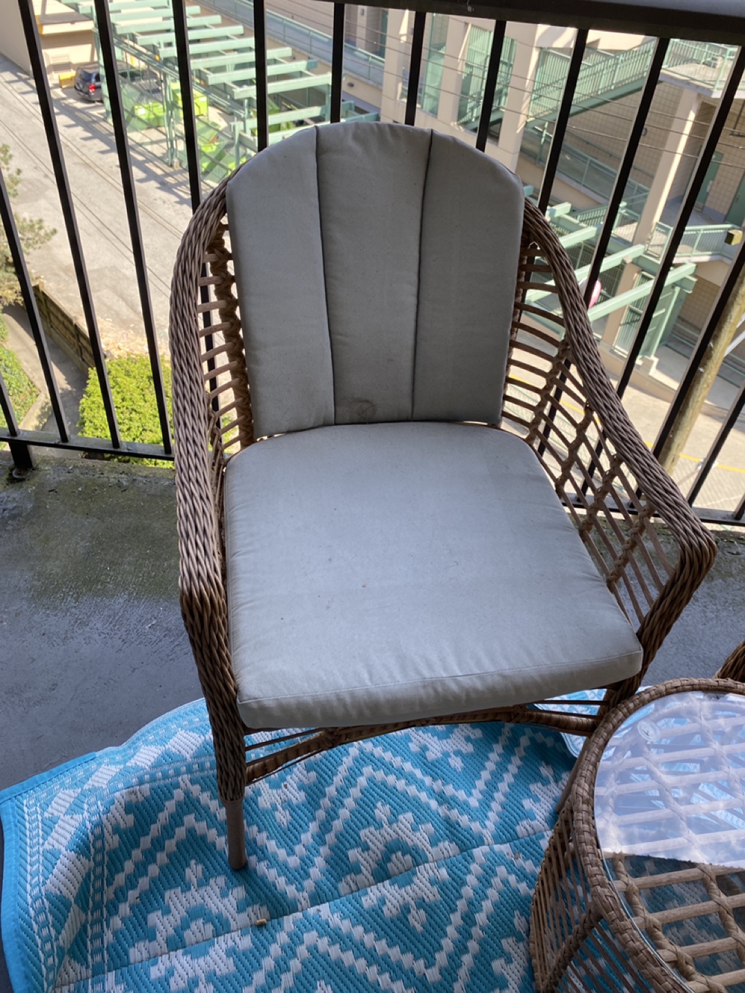 Wicker Patio Chair and Table Set - photo 2