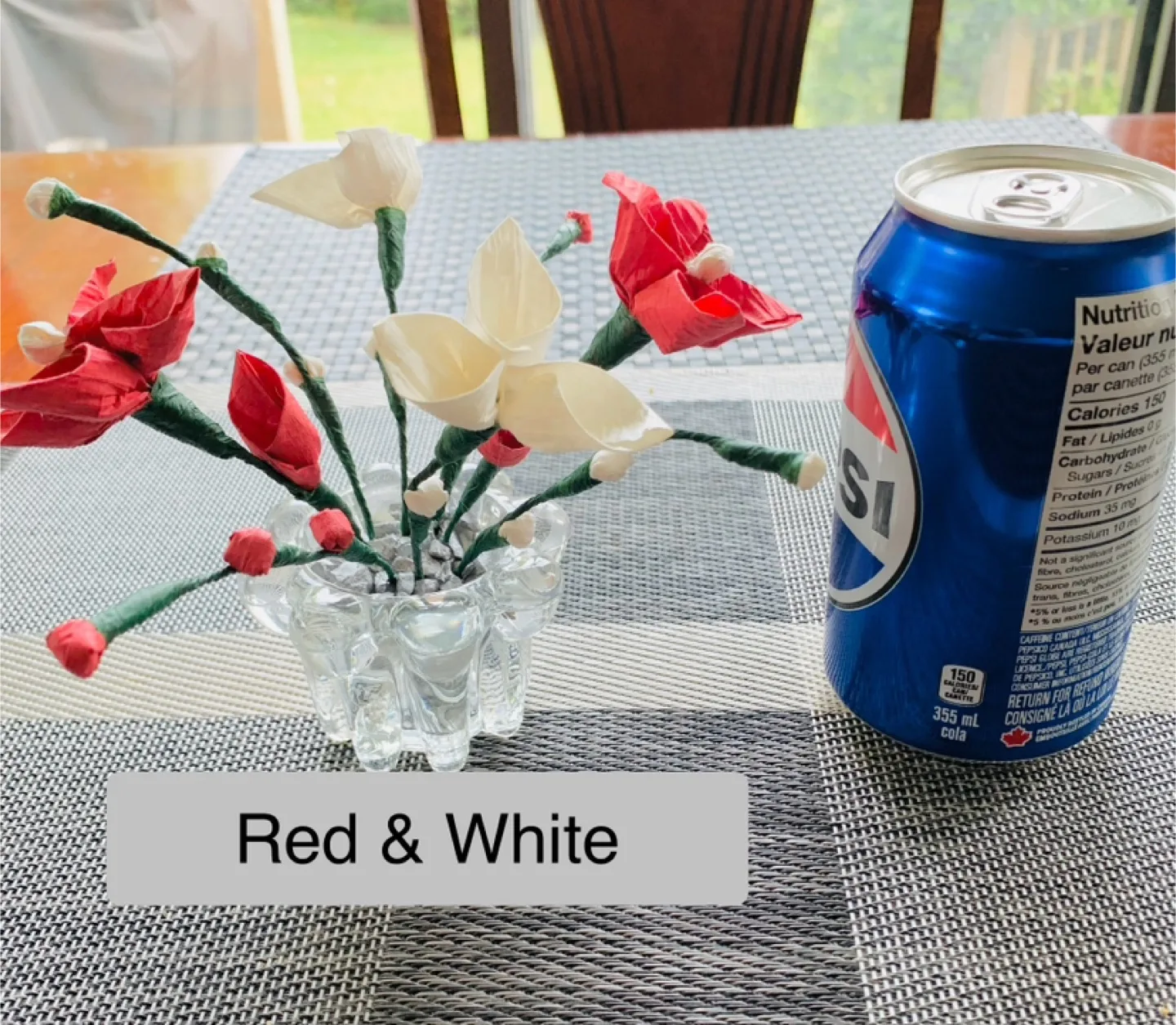 NEW handcrafted flower decor in glass pot image indicator(6)