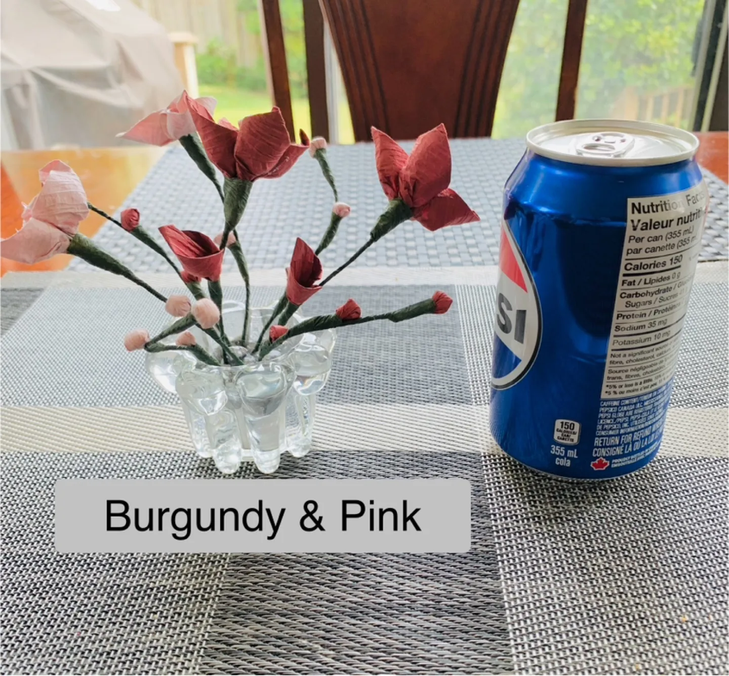 NEW handcrafted flower decor in glass pot image indicator(5)